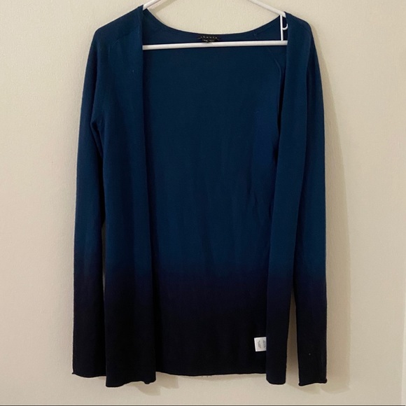 Theory 100% Cashmere Blue Ombré Cardigan - Picture 5 of 6